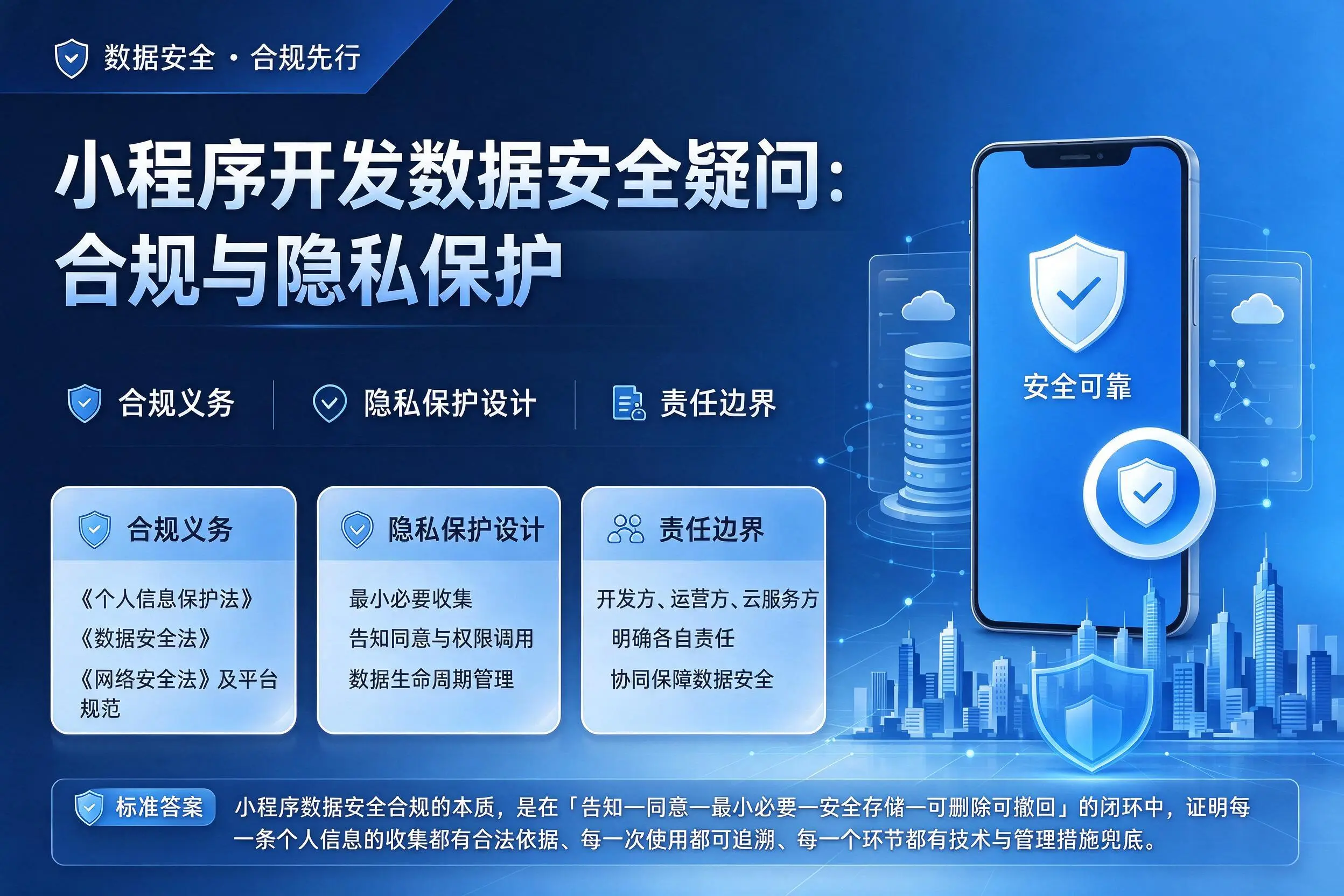 日喀则小程序开发数据安全疑问：合规与隐私保护