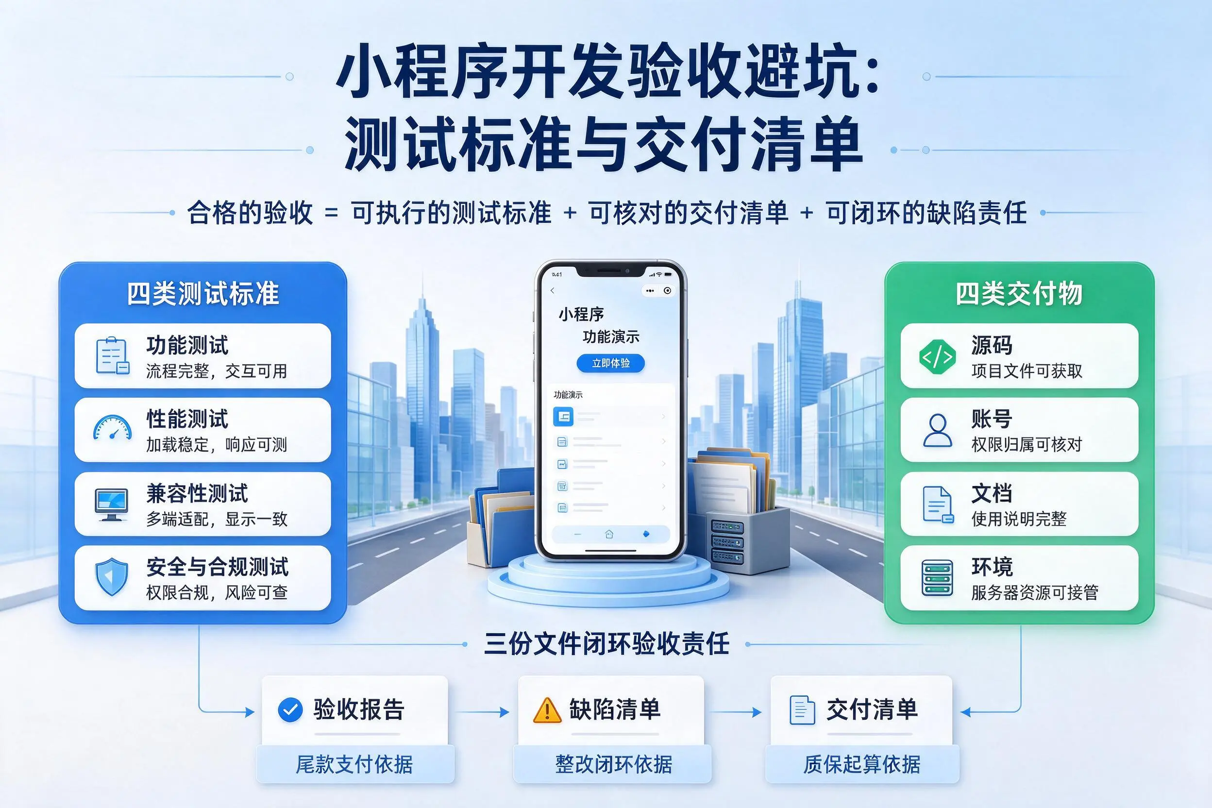 日喀则小程序开发验收避坑:测试标准与交付清单