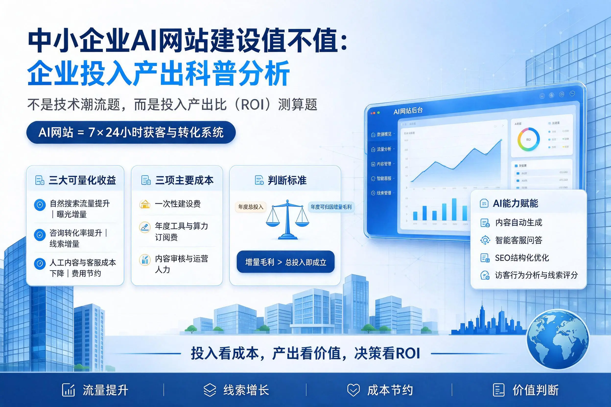 中小企业AI网站建设值不值:日喀则企业投入产出科普分析