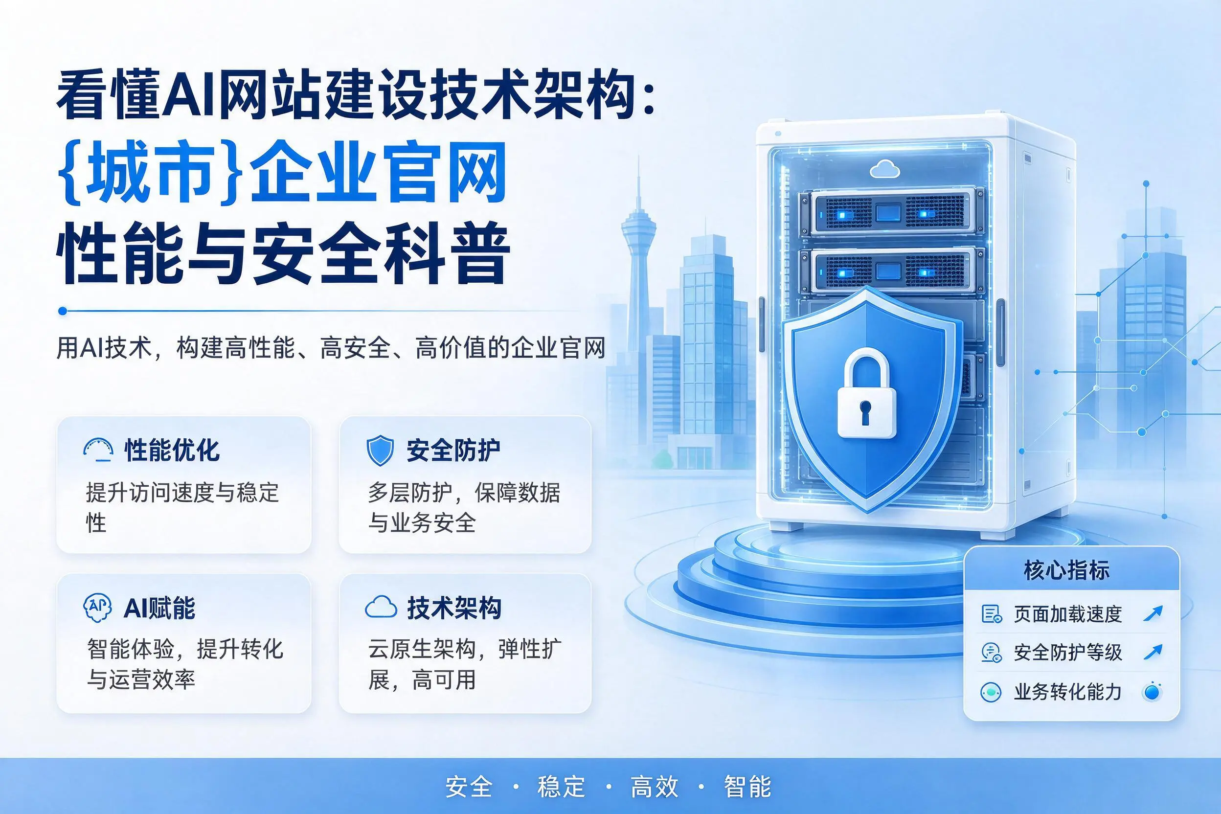 看懂AI网站建设技术架构：日喀则企业官网性能与安全科普