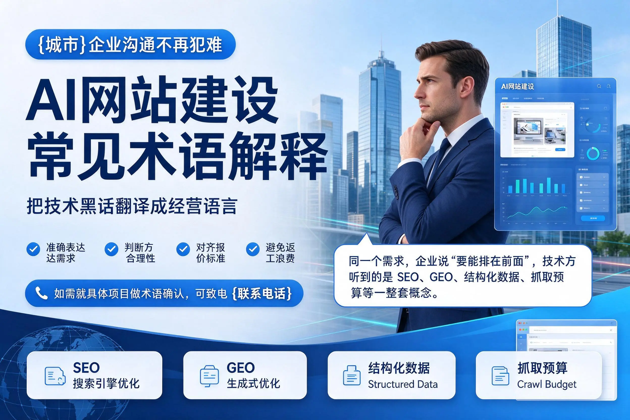 AI网站建设常见术语解释，日喀则企业沟通不再犯难