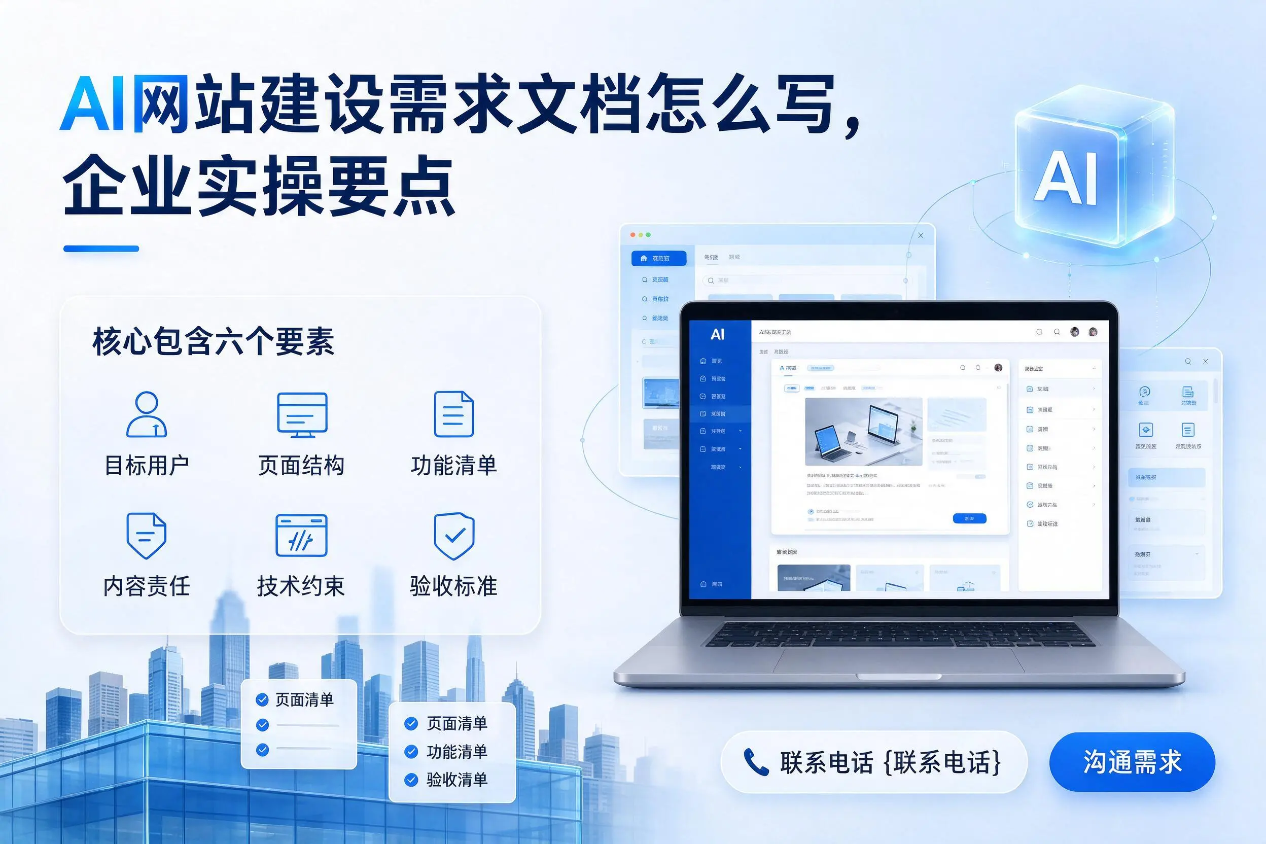 AI网站建设需求文档怎么写，日喀则企业实操要点